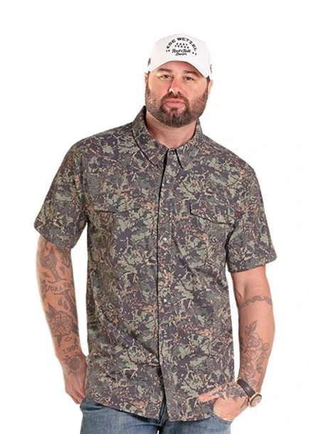 ROCK & ROLL KOE X TEK CAMO PRINT - MENS SHIRT  - BMN3S09700