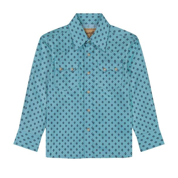WRANGLER RETRO TURQOIUSE PRINT - KIDS BOYS SHIRT - 112385921