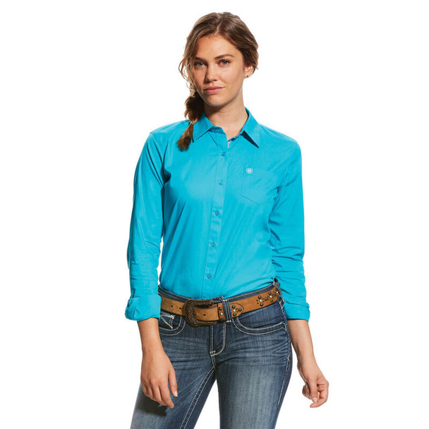 ARIAT TURQUOISE KIRBY STRETCH - LADIES SHIRT  - 10022059