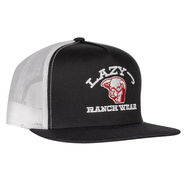 LAZY J RANCH WEAR SHOW BULL BLACK & WHITE - HATS CAP  - BLKWHT4LJ