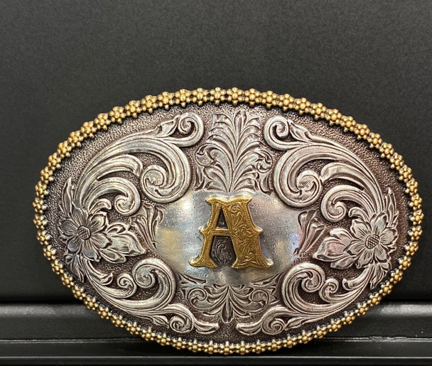 NOCONA OVAL INITIAL BUCKLE A - ACC BUCKLE  - 37072-A