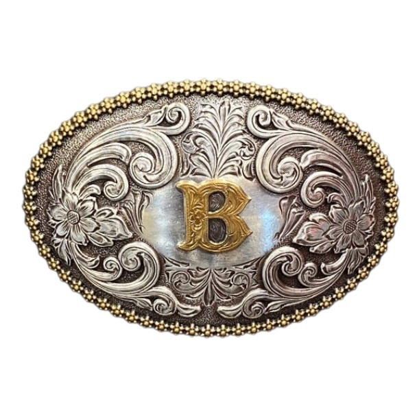 NOCONA OVAL INITIAL BUCKLE B - ACC BUCKLE  - 37072-B