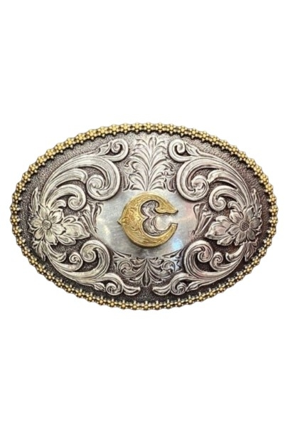 NOCONA OVAL INITIAL BUCKLE C - ACC BUCKLE  - 37072-C