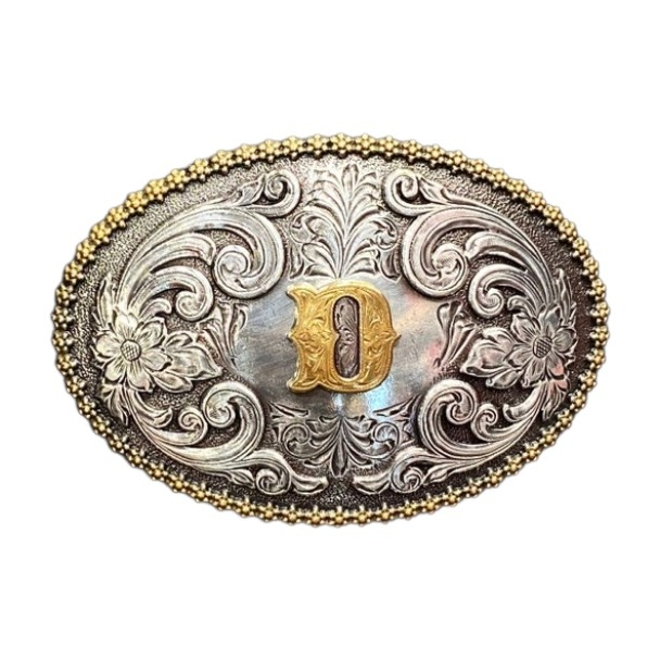 NOCONA OVAL INITIAL BUCKLE D - ACC BUCKLE  - 37072-D