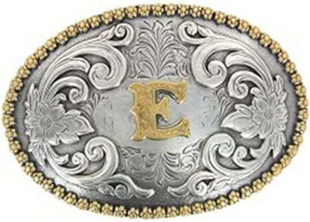 NOCONA OVAL INITIAL BUCKLE E - ACC BUCKLE  - 37072-E
