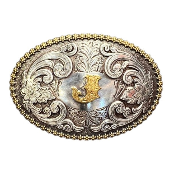 NOCONA OVAL INITIAL BUCKLE J - ACC BUCKLE  - 37072-J