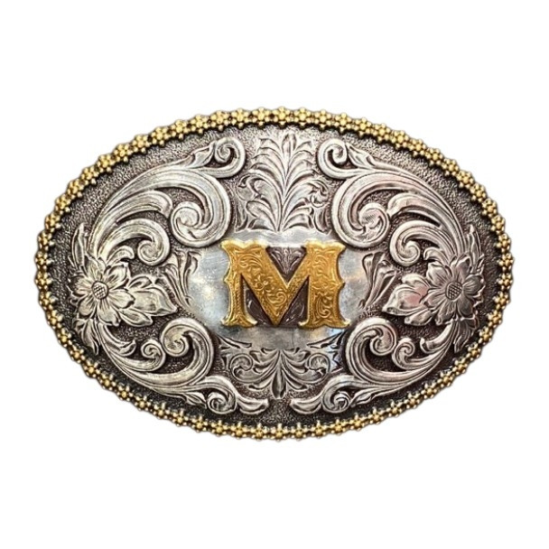 NOCONA OVAL INITIAL BUCKLE M - ACC BUCKLE  - 37072-M