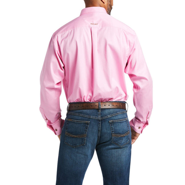 ARIAT PINK SOLID TWILL CLASSIC FIT - MENS SHIRT  - 10016692