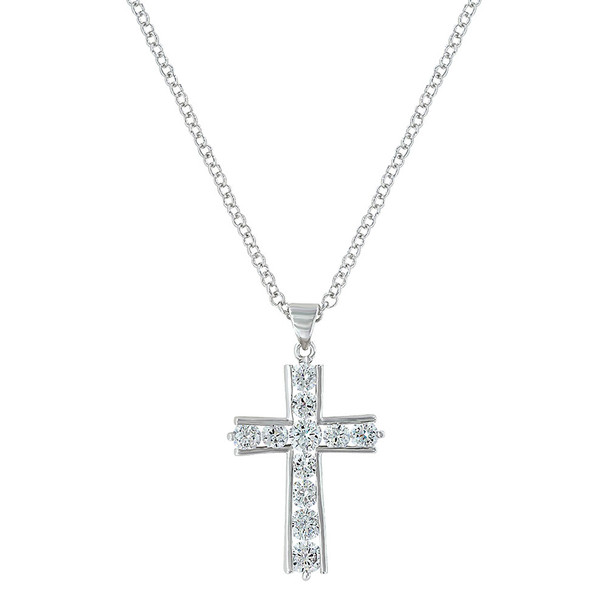 MONTANA SILVERSMITHS ROUND BRILLIANCE CROSS STONES - ACCESSORIES JEWELRY NECKLACE - NC3251