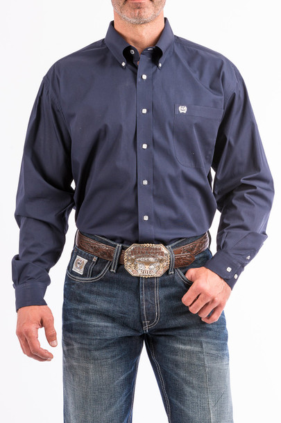 CINCH SOLID NAVY BUTTON DOWN - MENS SHIRT  - MTW1104667