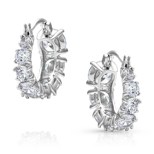 MONTANA SILVERSMITHS SLIDING BRILLIANCE CZ HOOP - ACCESSORIES JEWELRY EARRINGS - ER4193