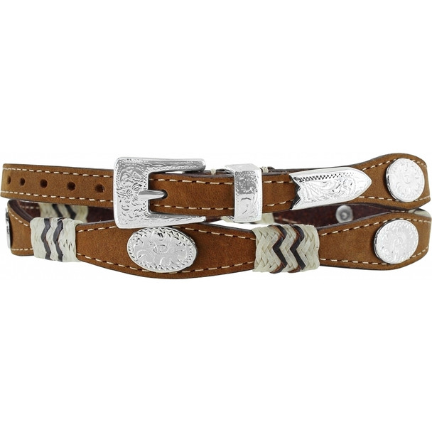 JUSTIN  BUCKAROO HATBAND BROWN LEATHER - ACCESSORIES OTHER  - 05149