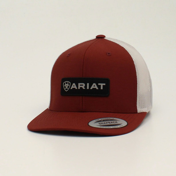 ARIAT RECTANGLE LONG LOGO BRICK RED - HATS CAP  - A300015504