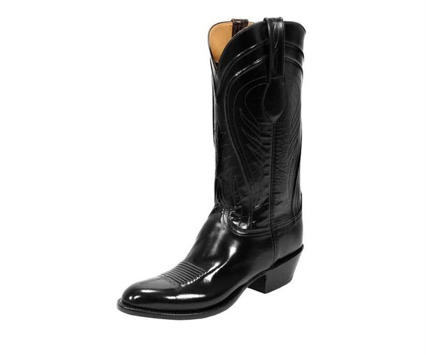 LUCCHESE CLASSIC BLACK  GOAT SKIN - BOOT MENS WESTERN - L1508.13