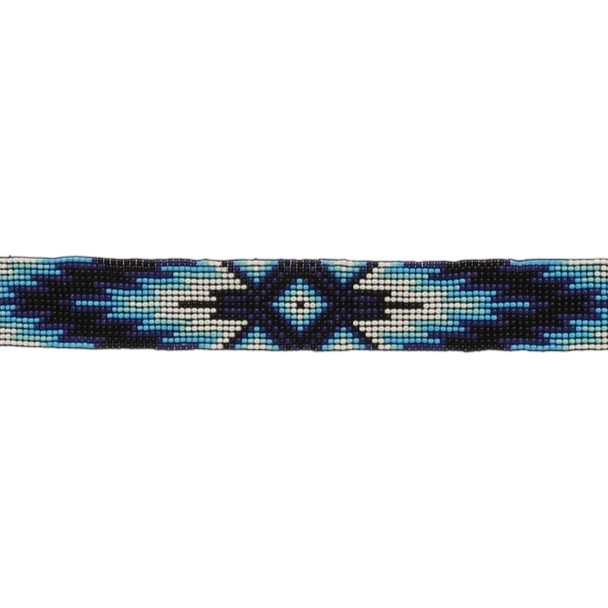 TWISTER HATBAND BEADED STRETCH BLUE - HATS ADD-ONS  - 0274227
