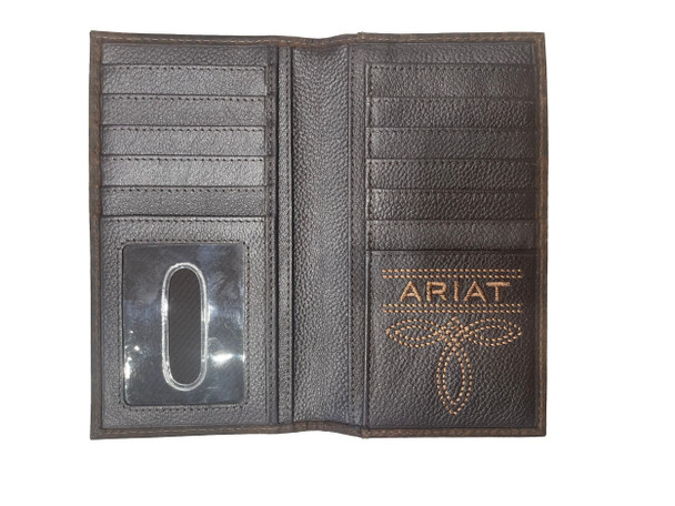 ARIAT INLAY RIBBON LOGO BROWN RODEO - ACCESSORIES WALLET  - A3549444