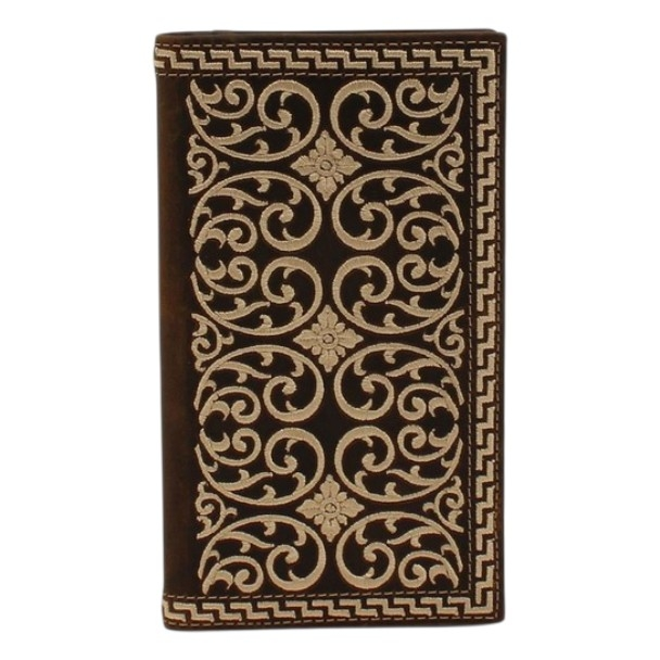 NOCONA CREAM EMBROIDERED BROWN - ACCESSORIES WALLET  - N500024002