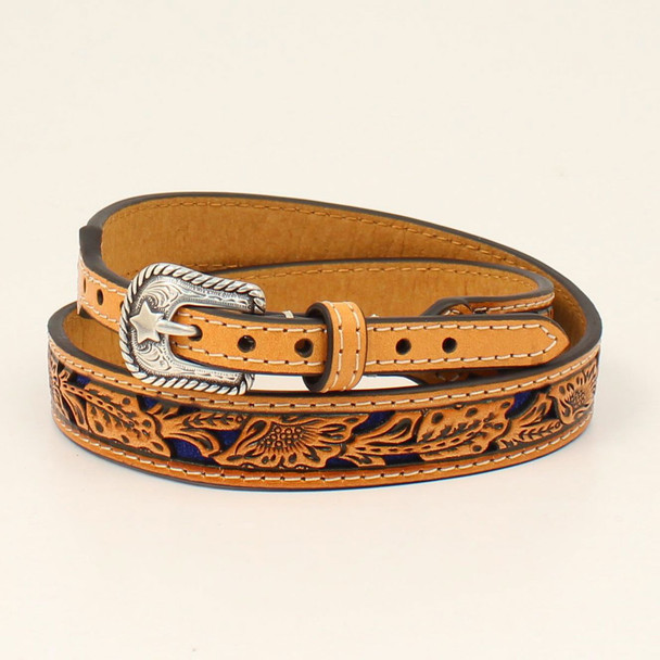 TWISTER HATBAND TOOLED BLUE UNDERLAY - HATS ADD-ONS  - 0275227