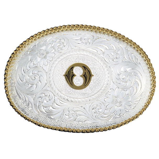MONTANA SILVERSMITHS INITIAL O SILVER  TWO TONED - ACC BUCKLE  - 700O