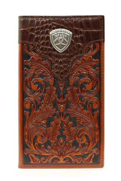 ARIAT OAK EMBOSSED DESIGN RODEO - ACCESSORIES WALLET  - A3516208