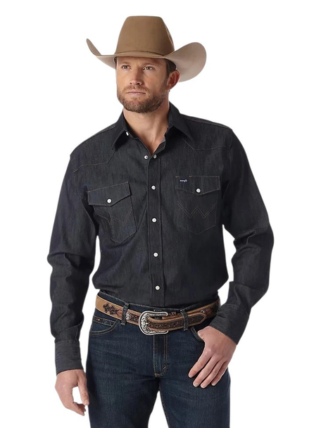 WRANGLER ADVANCED COMFORT COWBOY DENIM - MENS SHIRT  - MACW01D