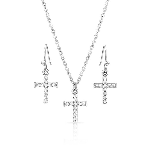 MONTANA SILVERSMITHS UNWAVERING CROSS JEWLERY SET - ACCESSORIES JEWELRY SET - JS4543