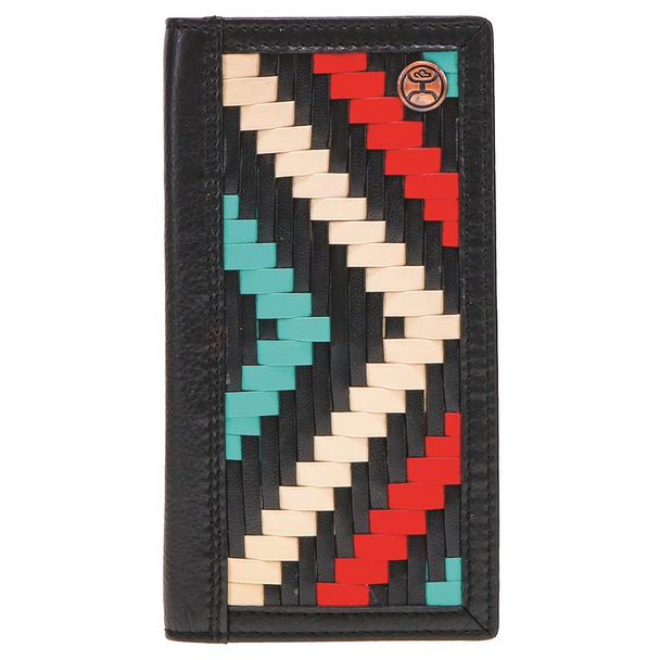 HOOEY HAND WOVEN LEATHER AZTEC - ACCESSORIES WALLET  - HW010-BKRD