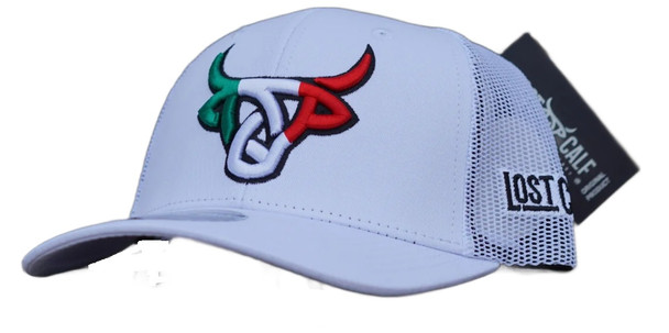 LOST CALF MEXICO FLAG 3D STITCH WHITE - HATS CAP  - MEXICALF WHITE