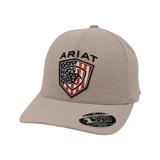 ARIAT USA FLAG LOGO GRAY CAP - HATS CAP  - A300018906