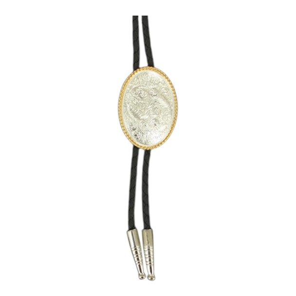 DOUBLE S BOLO TIE SILVER PLAIN ENGRAVED - ACCESSORIES OTHER  - 22267