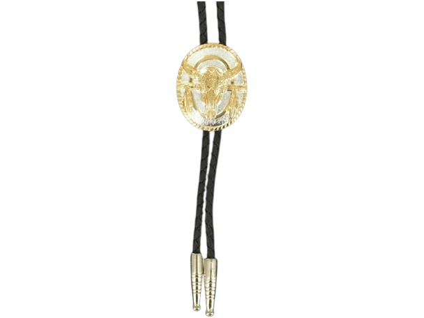 DOUBLE S COW SKULL FEATHER BOLO TIE - ACCESSORIES OTHER  - 22274