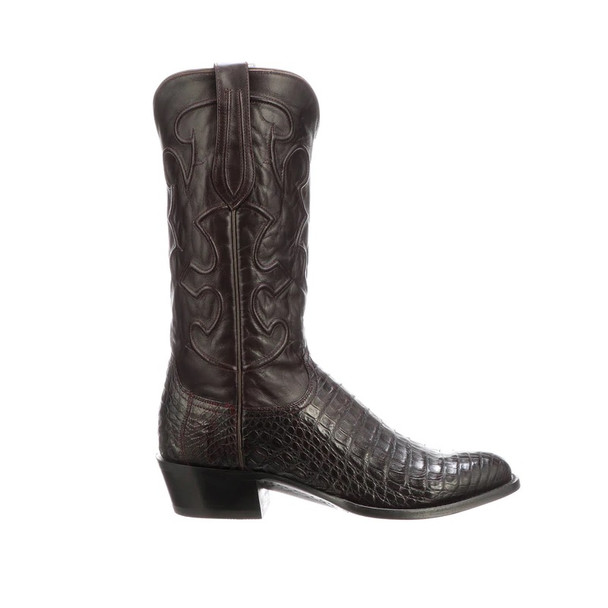 LUCCHESE CHARLES CAIMAN BLACK CHERRY - BOOT MENS WESTERN - M1637.14