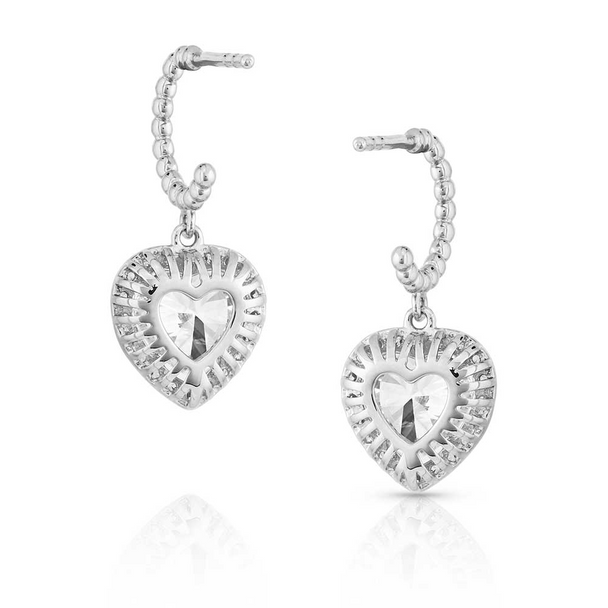 MONTANA SILVERSMITHS QUEEN CRYSTAL HEARTS - ACCESSORIES JEWELRY EARRINGS - ER5313