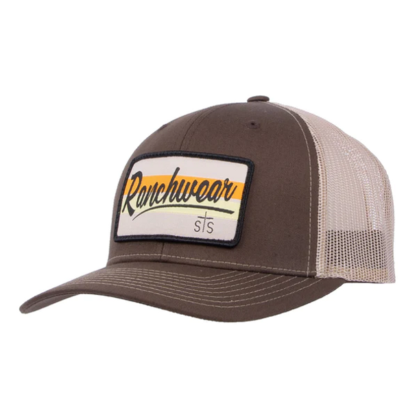 STS RANCHWEAR BROWN KHAKI RANCHWEAR PATCH - HATS CAP  - STS4112BNKH