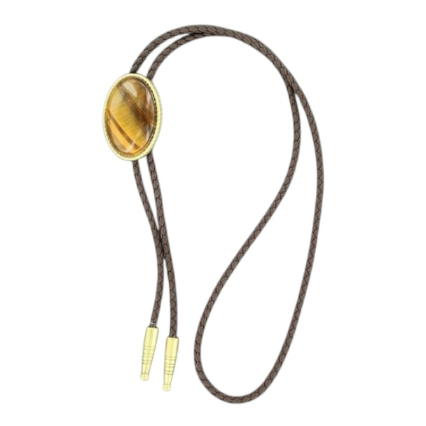 DOUBLE S BOLO ROPE EDGE TIGER EYE - ACCESSORIES OTHER  - 22840