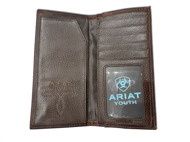ARIAT YOUTH BOY DIAGONAL CROSS BROWN - ACCESSORIES WALLET  - A3551402