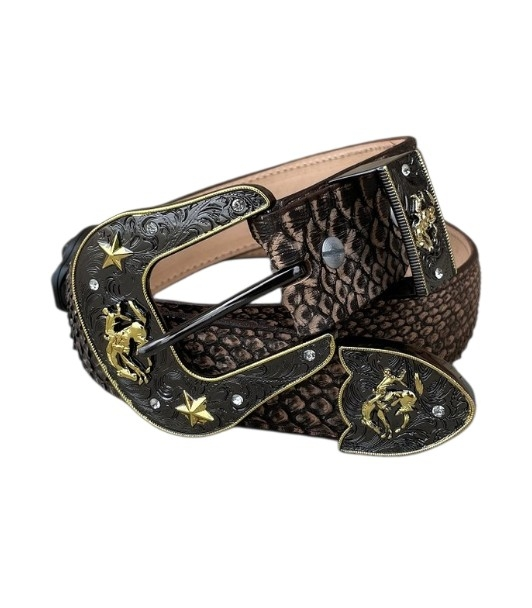 DILIGENCIA PYTHON ORIX BROWN - ACCESSORIES BELT MEN - PYTHON ORIX BROWN