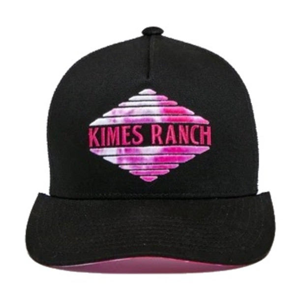 KIMES RANCH DIAMONTRUCKER BLACK WITH PINK - HATS CAP  - MONTEREY EL PASO TRUCKER BLACK