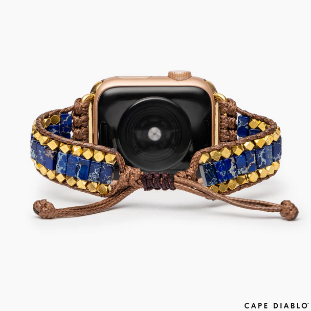 CAPE DIABLO HUSHED SEAS LAPIS WATCH STRAP - ACCESSORIES JEWELRY BRACELET - HUSHED SEAS LAPIS WATCH STRAP