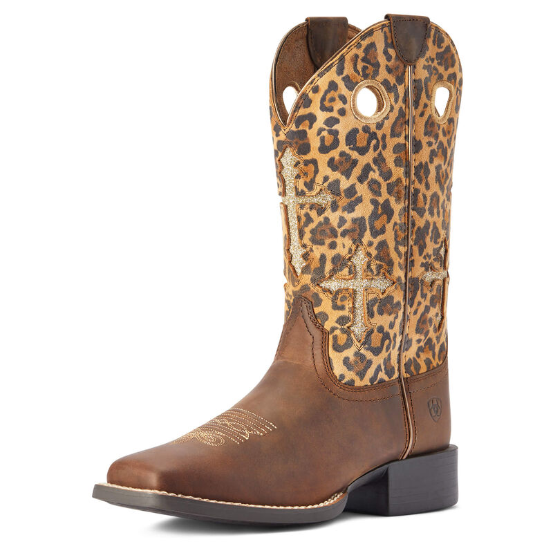 Ariat Round Up Crossroads Leopard - Boot Ladies - 10042384