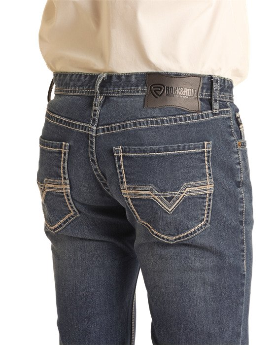 ROCK & ROLL REVÓLVER OSCURO VINTAGE DELGADO - JEANS PARA HOMBRE - RRMD1RR1GZ - Imagen 4 de 52