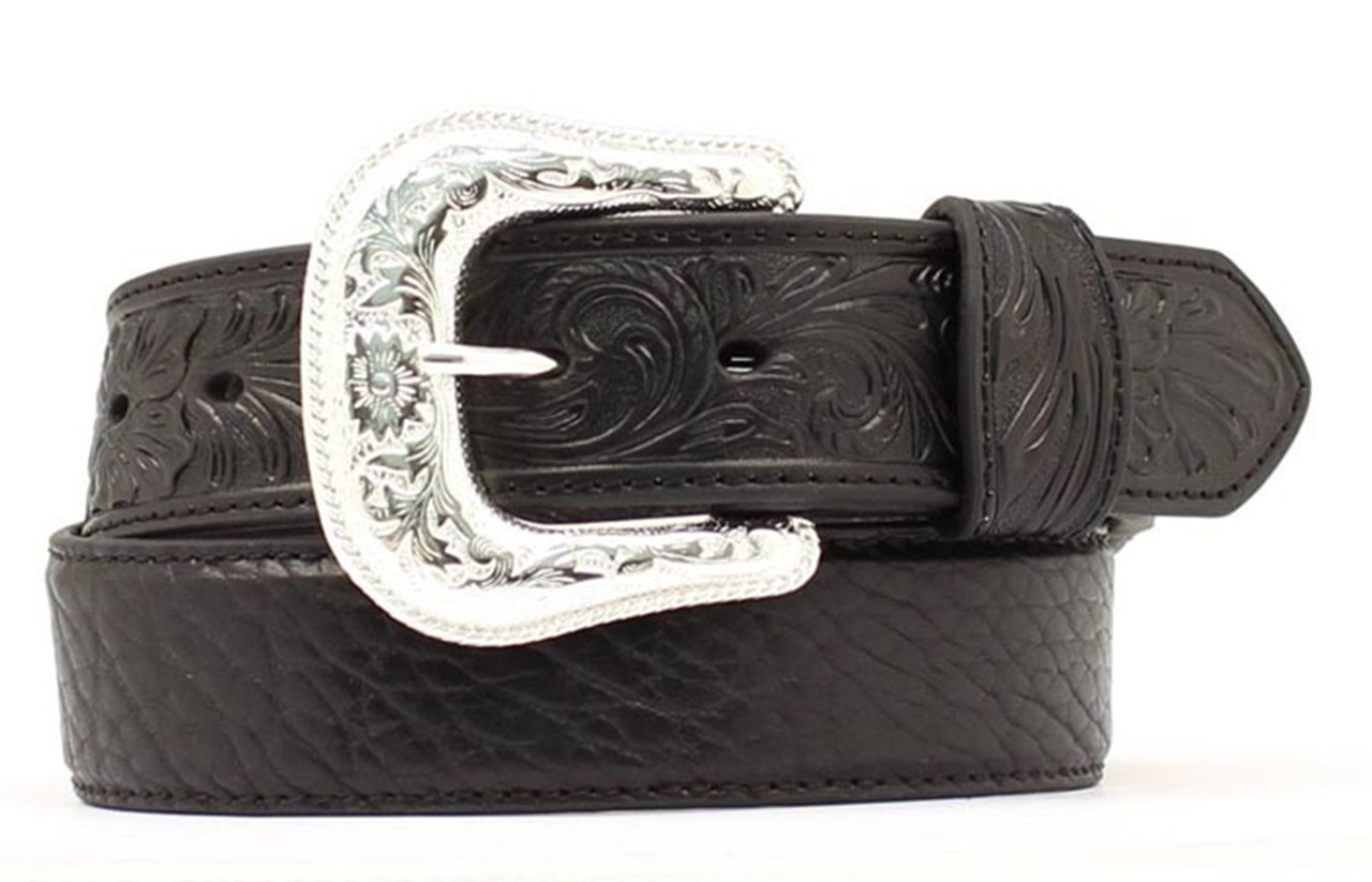 Nocona Black Bullhide Belt Tooling - Accessories Belt Men - N2438901 - Picture 1 of 9
