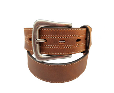 BROWN-LEATHER-WESTERN-STITCH-