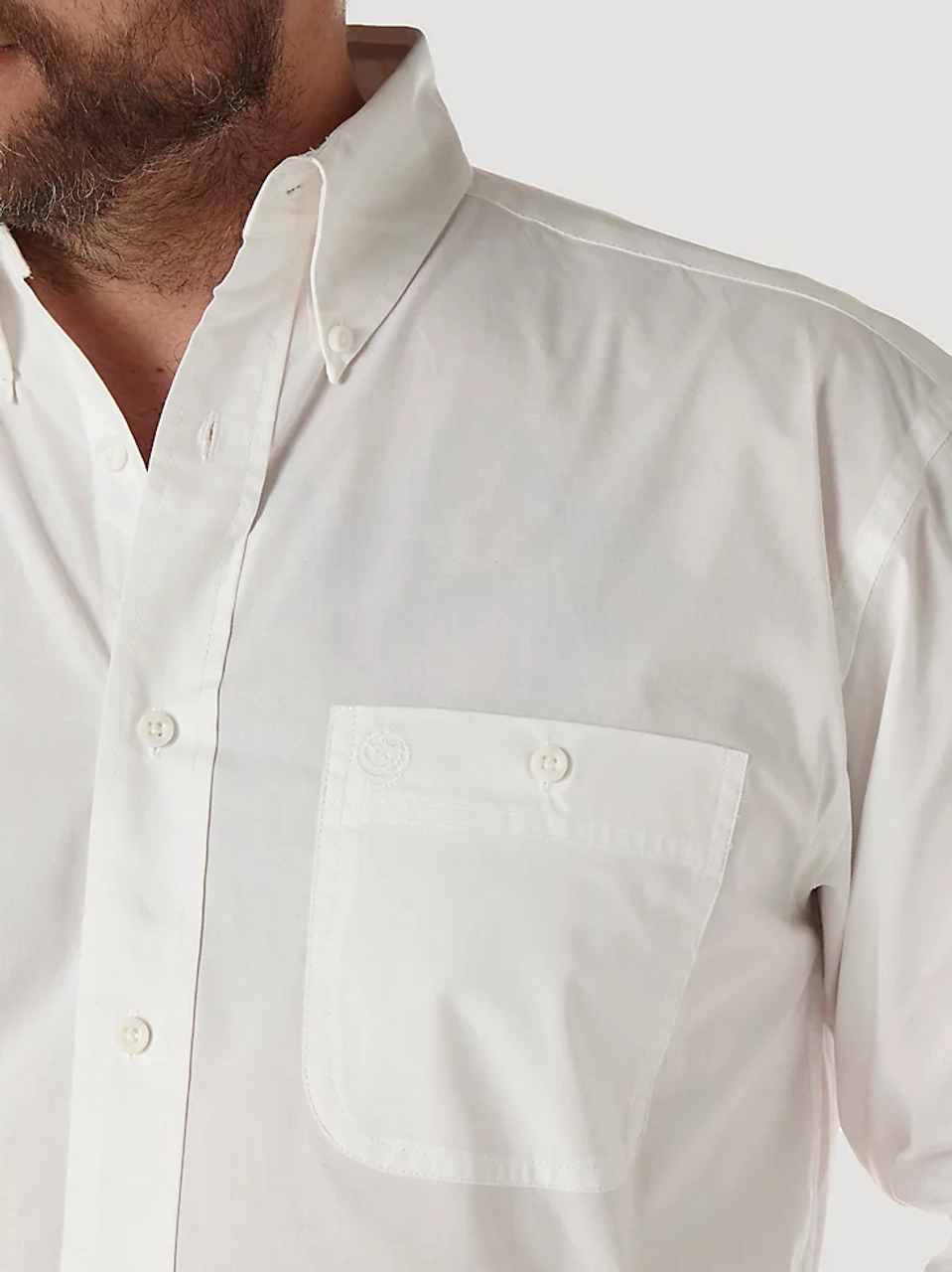Wrangler George Strait Solid White - Mens Shirt - 112345801 - Picture 3 of 15