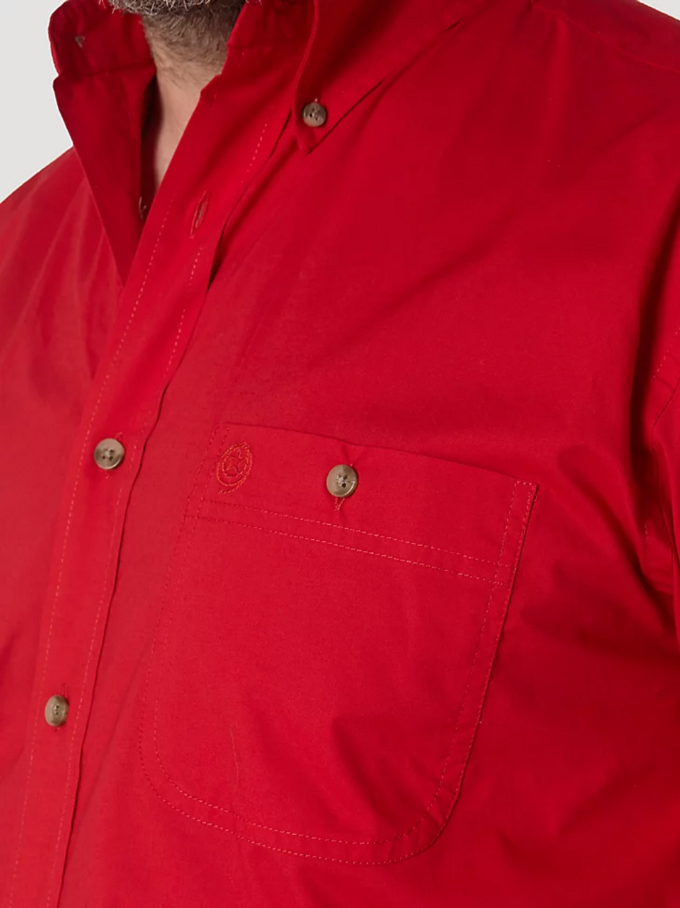 Wrangler George Strait einfarbig rot - Herrenhemd - 112345804 - Bild 3 von 15