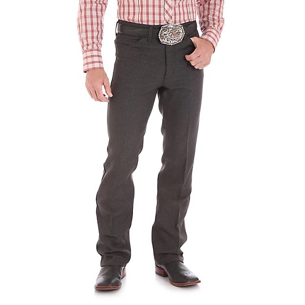 Wrangler Wrancher Polyster Heather Blk - Mens Jeans - 82Hk - Picture 1 of 26