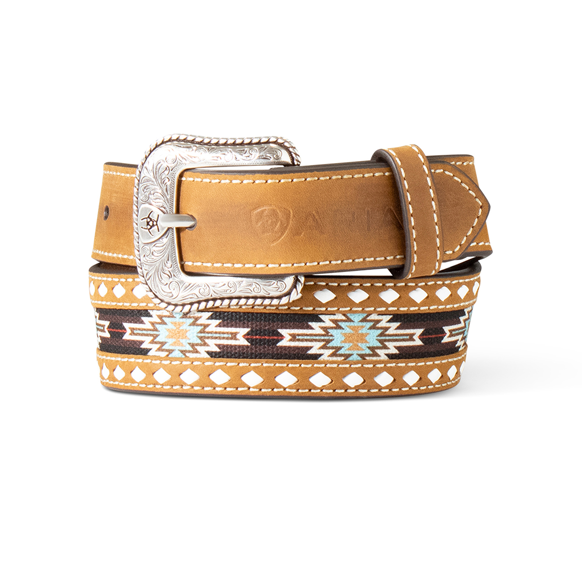 Ariat Southwest Fabric Inlay Brown - Accessories Belt Kids - A1308002 - Picture 1 of 6