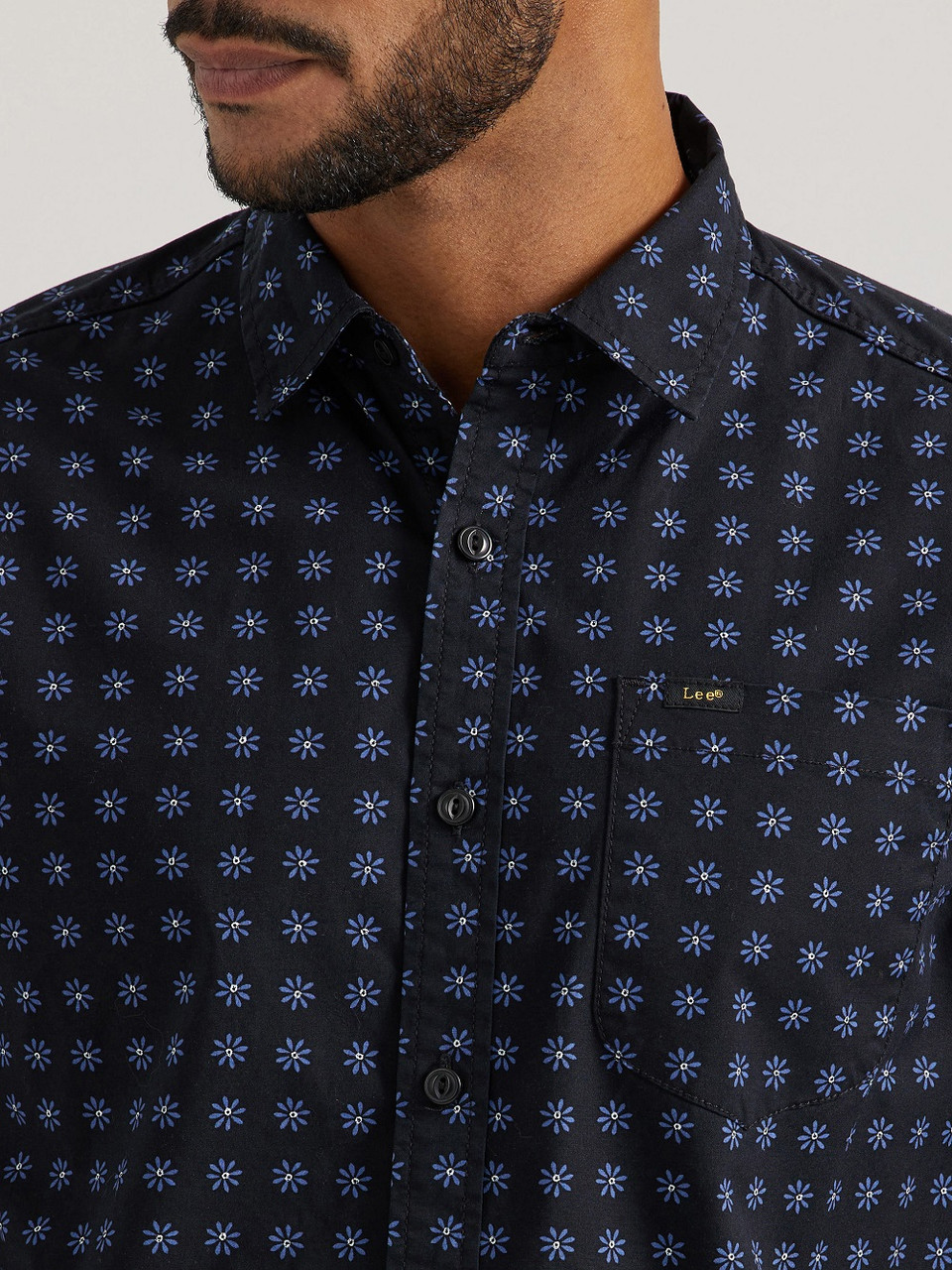 Camisa para hombre Lee Black Surf azul estampado floral - 112347461 - Imagen 4 de 20