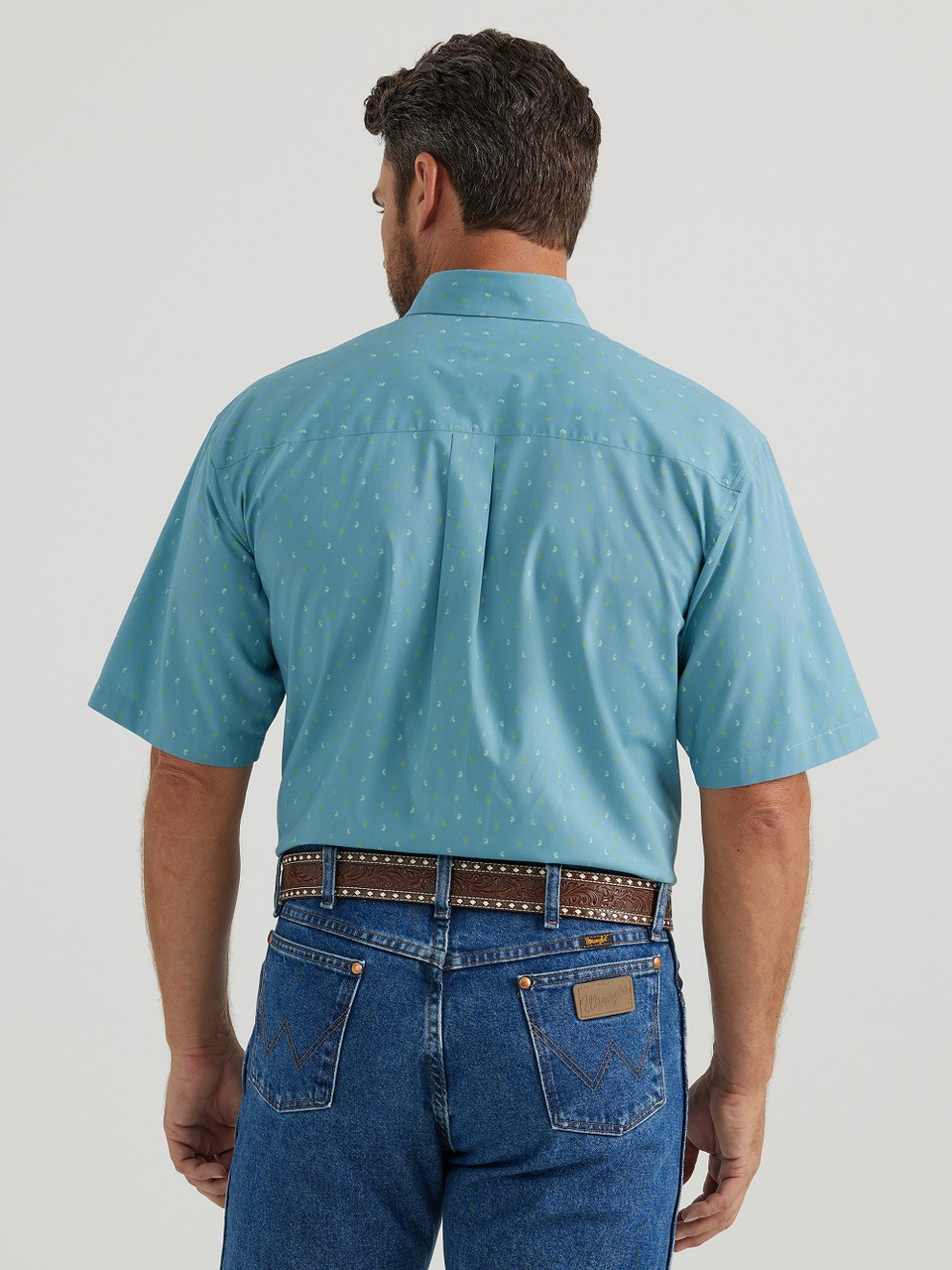 Wrangler Classics Short Sleeve Blue - Mens Shirt - 112346078 - Picture 2 of 20