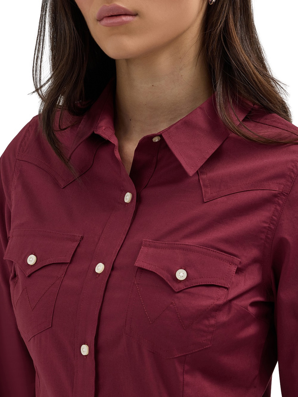Wrangler Retro Langarm Wein - Damen Shirt - 112358014 - Bild 3 von 20